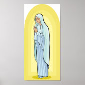Elegant Virgin Mary Catholic Religious ポスター (正面)