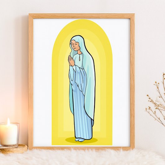 Elegant Virgin Mary Catholic Religious ポスター