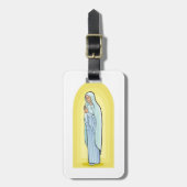 Elegant Virgin Mary Catholic Religious ラゲッジタグ (正面縦)