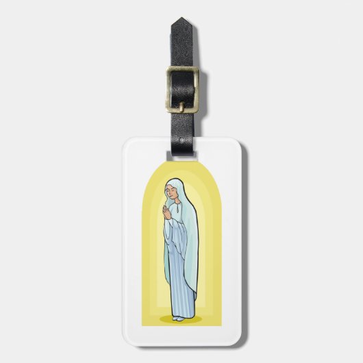 Elegant Virgin Mary Catholic Religious ラゲッジタグ (正面縦)