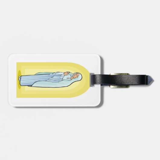 Elegant Virgin Mary Catholic Religious ラゲッジタグ (裏面横)