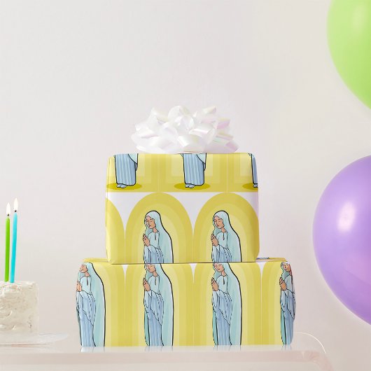Elegant Virgin Mary Catholic Religious ラッピングペーパー