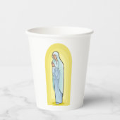 Elegant Virgin Mary Catholic Religious 紙コップ (正面)