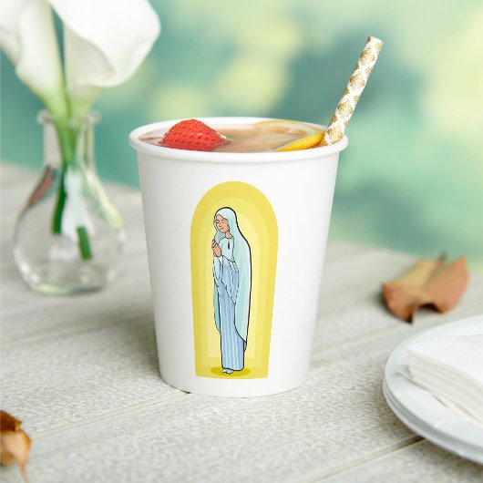 Elegant Virgin Mary Catholic Religious 紙コップ