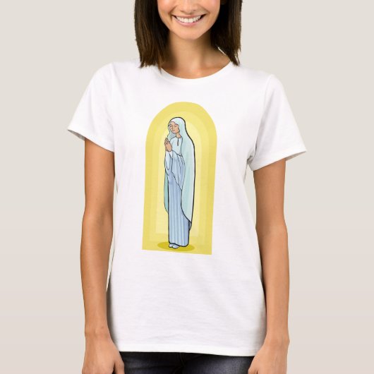 Elegant Virgin Mary Catholic Religious Tシャツ (正面)