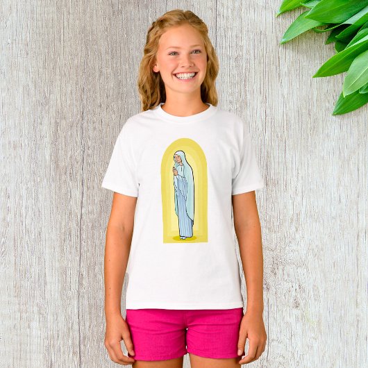 Elegant Virgin Mary Catholic Religious Tシャツ