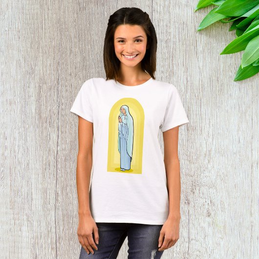Elegant Virgin Mary Catholic Religious Tシャツ