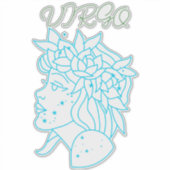 Elegant Virgo Zodiac Sign T-Shirt Astrology Gift  シール (正面)