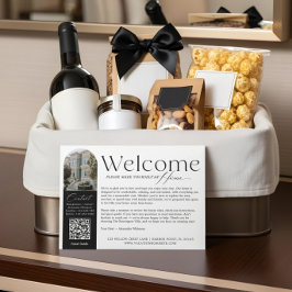 Elegant Visitor Greeting Vacation Rental Welcome サンキューカード