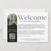 Elegant Visitor Greeting Vacation Rental Welcome サンキューカード (正面)