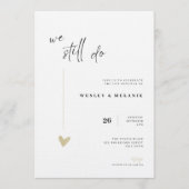 Elegant Vow Renewal Wedding Anniversary Invitation 招待状 (正面)