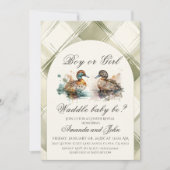 Elegant Waddle It Be Duck Gender Reveal 招待状 (正面)