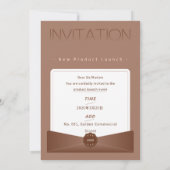 Elegant Warm Brown New Product Launch Invitation – 招待状 (裏面)