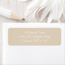 Elegant Warm Sand Return Address