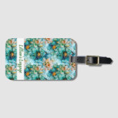 Elegant Water Lily Pattern ラゲッジタグ (正面横)