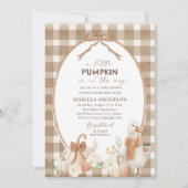 Elegant Watercolor A  little pumpkin is Invitation 招待状 (正面)