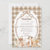 Elegant Watercolor A  little pumpkin is Invitation 招待状 (正面)