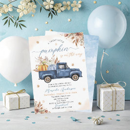 Elegant Watercolor a sweet little pumpkin Baby Sho 招待状