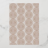 Elegant Watercolor Art Deco Tropical Wedding Foil 箔招待状 (裏面)