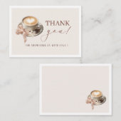 Elegant Watercolor Baby brewing coffFlat Note Card ノートカード (正面/裏面)
