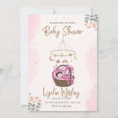 Elegant Watercolor Baby Shower Invitation wit 招待状 (正面)
