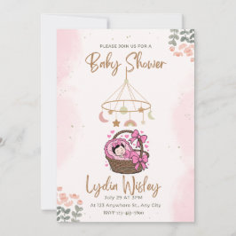 Elegant Watercolor Baby Shower Invitation wit 招待状