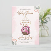 Elegant Watercolor Baby Shower Invitation wit 招待状 (スタンド正面)