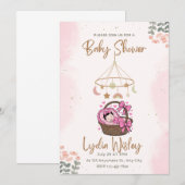 Elegant Watercolor Baby Shower Invitation wit 招待状 (正面/裏面)
