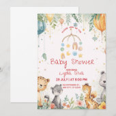 Elegant Watercolor Baby Shower Invitation wit 招待状 (正面/裏面)