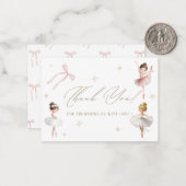 Elegant Watercolor  Ballerina birthday Party tutu  ノートカード (正面/裏面インサイチュ)