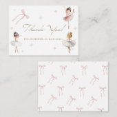 Elegant Watercolor Ballerina birthday Party tutu ノートカード (正面/裏面)
