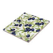 Elegant Watercolor Black Olives Seamless Pattern タイル (側面)