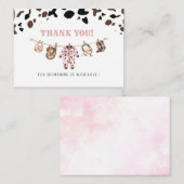 Elegant Watercolor Blue Bow ribbon  Baby shower No ノートカード (正面/裏面)