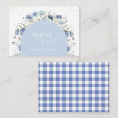 Elegant Watercolor blue flowers baby shower ノートカード (正面/裏面)