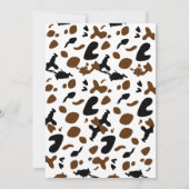 Elegant  Watercolor Blue Little Cowboy Baby Shower 招待状 (裏面)