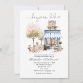 Elegant Watercolor bonjoor bebe  Baby Shower 招待状 (正面)