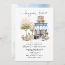 Elegant Watercolor bonjoor bebe  Baby Shower
