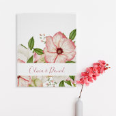Elegant Watercolor Botanical Names Poster ポスター