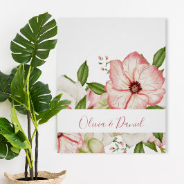 Elegant Watercolor Botanical Names Poster ポスター