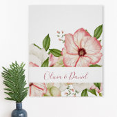 Elegant Watercolor Botanical Names Poster ポスター