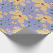 Elegant watercolor botanical seamless pattern  ラッピングペーパー (角)