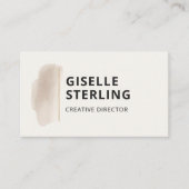 Elegant Watercolor Brushstroke Minimalist  名刺 (正面)
