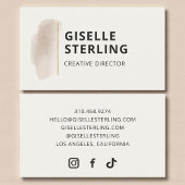 Elegant Watercolor Brushstroke Minimalist  名刺