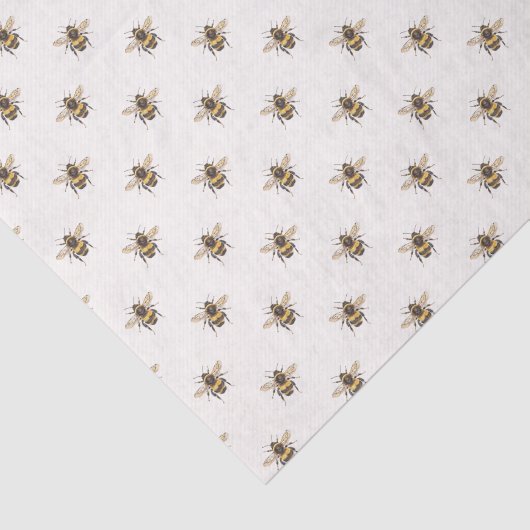 Elegant Watercolor Bumblebee Pattern 薄葉紙 (詳細)