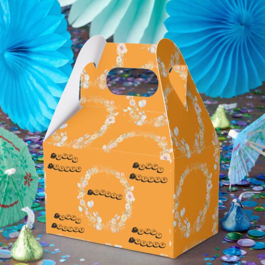 Elegant Watercolor Bunny & Florals Custom Easter フェイバーボックス (パーティー)