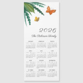 Elegant Watercolor Butterflies Cute Calendar 2026 (正面)