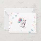 Elegant Watercolor Cat Kitten birthday ノートカード (裏面)