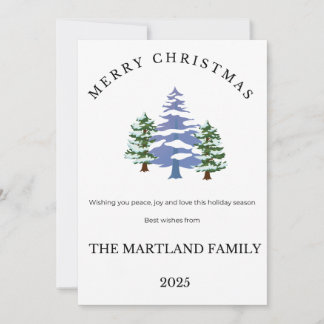 Elegant Watercolor Christmas Card  シーズンカード