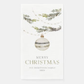 Elegant Watercolor Christmas Guest Towel (正面)