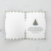 Elegant Watercolor Christmas Tree シーズンカード (内部)